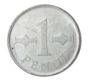 1 пенни 1971 года Финляндия — Фото №2