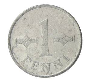 1 пенни 1975 года Финляндия — Фото №2