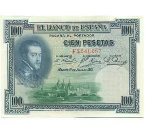 100 песет 1925 года Испания (Гашение) — Фото №1