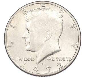 1/2 доллара (50 центов) 1972 года D США — Фото №1