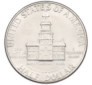 1/2 доллара (50 центов) 1976 года D США «200 лет Независимости» — Фото №2