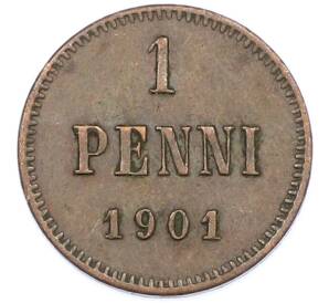 1 пенни 1901 года Русская Финляндия — Фото №1