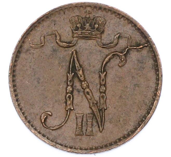 Монета 1 пенни 1907 года Русская Финляндия (Артикул: K10-14913) — Фото №2