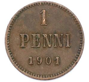 1 пенни 1901 года Русская Финляндия — Фото №1