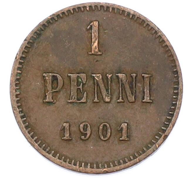Монета 1 пенни 1901 года Русская Финляндия (Артикул: K10-14914) — Фото №1