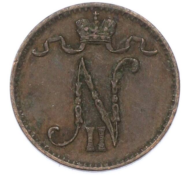 Монета 1 пенни 1900 года Русская Финляндия (Артикул: K10-14915) — Фото №2