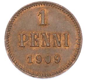 1 пенни 1909 года Русская Финляндия — Фото №1
