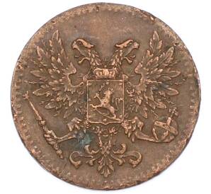 1 пенни 1917 года Русская Финляндия — Орел без корон (Временное правительство) — Фото №2