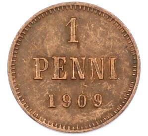1 пенни 1909 года Русская Финляндия — Фото №1