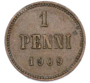 1 пенни 1909 года Русская Финляндия — Фото №1