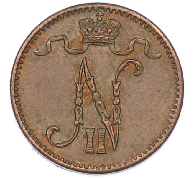 Монета 1 пенни 1914 года Русская Финляндия (Артикул: K10-14938) — Фото №2
