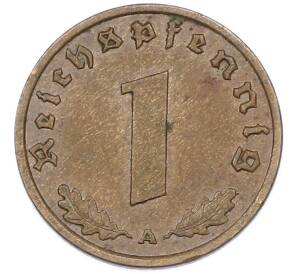 1 рейхспфенниг 1939 года A Германия — Фото №2