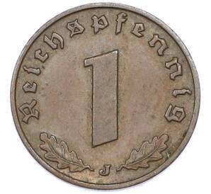 1 рейхспфенниг 1939 года J Германия — Фото №2