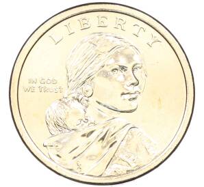 1 доллар 2026 года (D) США «Коренные Американцы (Сакагавея) — Полли Купер» — Фото №2