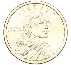 1 доллар 2026 года (P) США «Коренные Американцы (Сакагавея) — Полли Купер» — Фото №2