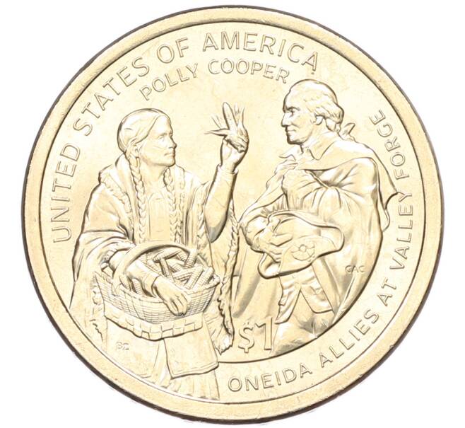 Монета 1 доллар 2026 года (P) США «Коренные Американцы (Сакагавея) — Полли Купер» (Артикул: M2-92680) — Фото №1