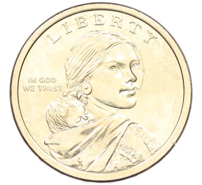 Монета 1 доллар 2026 года (P) США «Коренные Американцы (Сакагавея) — Полли Купер» (Артикул: M2-92680) — Фото №2