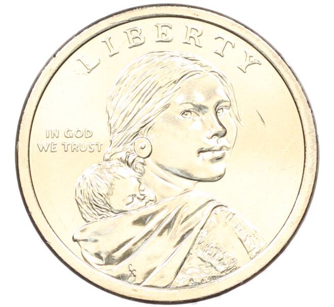 Монета 1 доллар 2026 года (P) США «Коренные Американцы (Сакагавея) — Полли Купер» (Артикул: M2-92681) — Фото №2