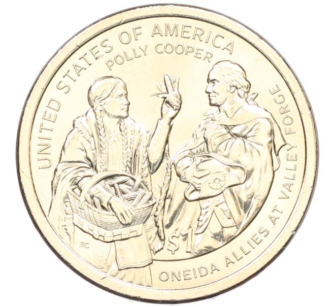 Монета 1 доллар 2026 года (P) США «Коренные Американцы (Сакагавея) — Полли Купер» (Артикул: M2-92684) — Фото №1