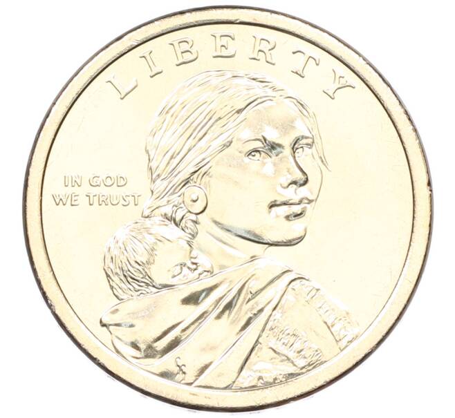 Монета 1 доллар 2026 года (P) США «Коренные Американцы (Сакагавея) — Полли Купер» (Артикул: M2-92685) — Фото №2