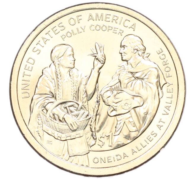 Монета 1 доллар 2026 года (P) США «Коренные Американцы (Сакагавея) — Полли Купер» (Артикул: M2-92686) — Фото №1
