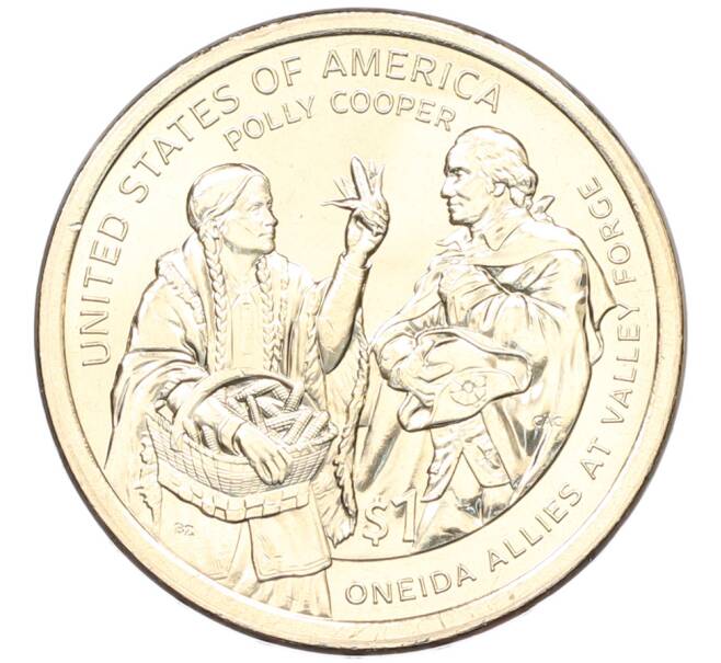 Монета 1 доллар 2026 года (P) США «Коренные Американцы (Сакагавея) — Полли Купер» (Артикул: M2-92690) — Фото №1
