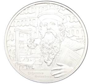 2 доллара 2024 года Ниуэ «Иконы вдохновения — Иоганн Гутенберг» — Фото №1