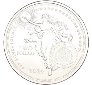 2 доллара 2024 года Ниуэ «Иконы вдохновения — Иоганн Гутенберг» — Фото №2