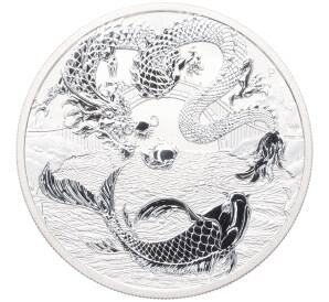 1 доллар 2023 года Австралия «Дракон и карп кои» — Фото №1