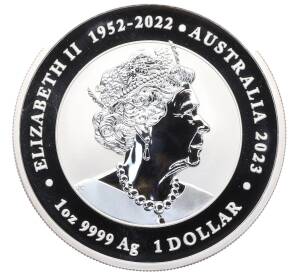 1 доллар 2023 года Австралия «Дракон и карп кои» — Фото №2