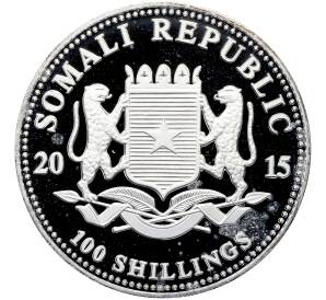 100 шиллингов 2015 года Сомали «Дикая природа Африки — Слон» — Фото №2