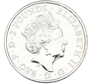 2 фунта 2016 года Великобритания «Китайский гороскоп — год обезьяны» — Фото №2