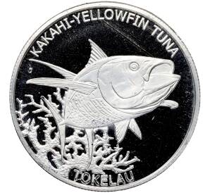 5 долларов 2014 года Токелау «Желтоперый тунец» — Фото №1