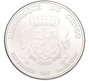 5000 франков 2016 года Республика Конго «Африканский лев» — Фото №2