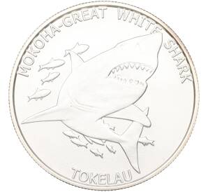 5 долларов 2015 года Токелау «Большая белая акула» — Фото №1