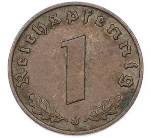 1 рейхспфенниг 1939 года J Германия — Фото №2