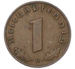 1 рейхспфенниг 1937 года D Германия — Фото №2
