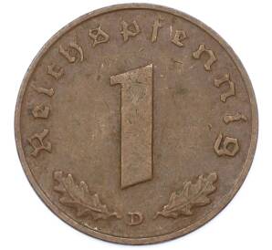 1 рейхспфенниг 1937 года D Германия — Фото №2