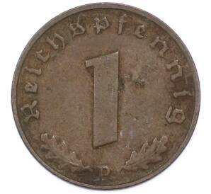 1 рейхспфенниг 1939 года D Германия — Фото №2