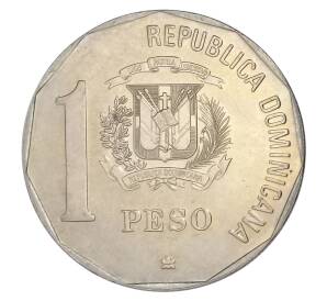 1 песо 1992 года Доминиканская республика «500 лет открытию и евангелизации Америки» — Фото №2