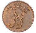 Монета 1 пенни 1915 года Русская Финляндия (Артикул: K10-15388) — Фото №2