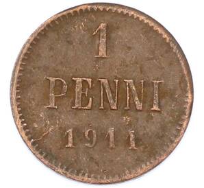1 пенни 1911 года Русская Финляндия — Фото №1