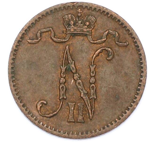 Монета 1 пенни 1916 года Русская Финляндия (Артикул: K10-15390) — Фото №2