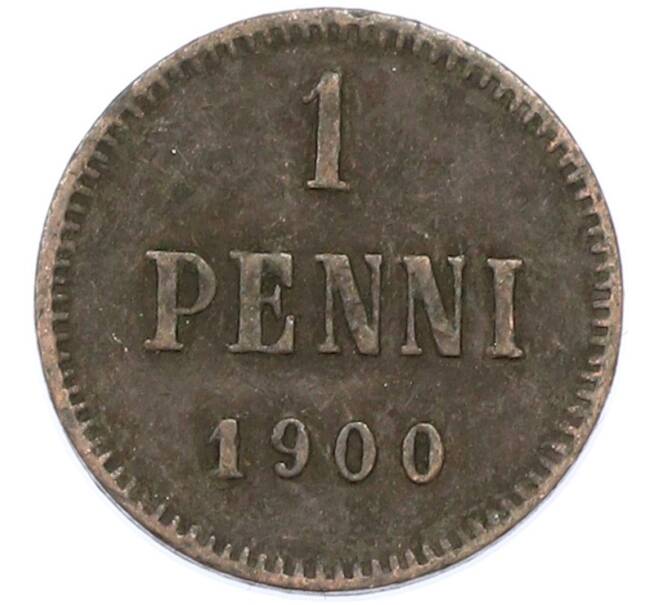 Монета 1 пенни 1900 года Русская Финляндия (Артикул: K10-15392) — Фото №1