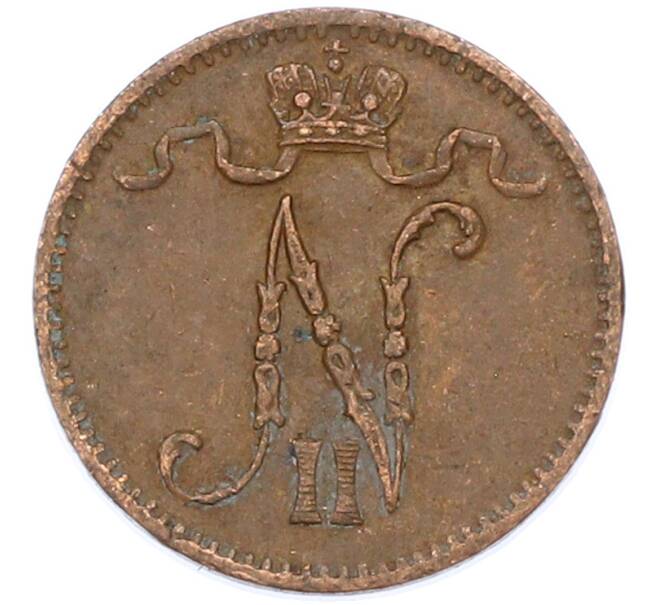 Монета 1 пенни 1916 года Русская Финляндия (Артикул: K10-15394) — Фото №2