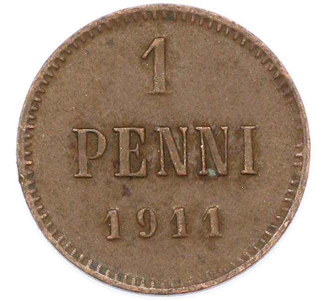 Монета 1 пенни 1911 года Русская Финляндия (Артикул: K10-15409) — Фото №1