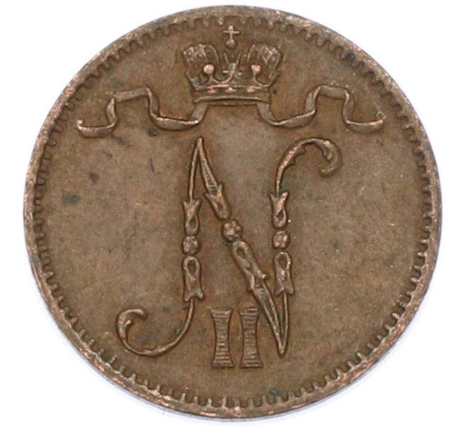 Монета 1 пенни 1914 года Русская Финляндия (Артикул: K10-15416) — Фото №2