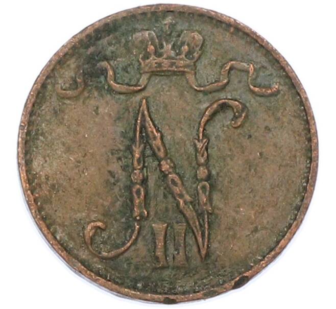 Монета 1 пенни 1913 года Русская Финляндия (Артикул: K10-15417) — Фото №2