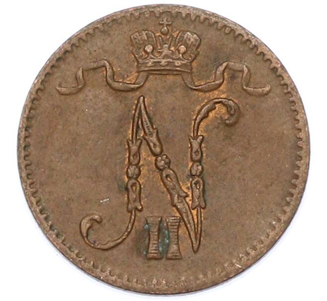 Монета 1 пенни 1916 года Русская Финляндия (Артикул: K10-15418) — Фото №2