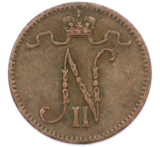 Монета 1 пенни 1916 года Русская Финляндия (Артикул: K10-15419) — Фото №2